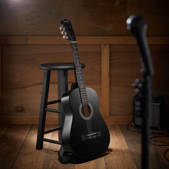 Alt view image 4 of 6 - Ashthorpe 38-inch Beginner Acoustic Guitar Package (Black), Basic Starter Kit w/ Gig Bag, Strings, Strap, Tuner, Pitch Pipe, Picks