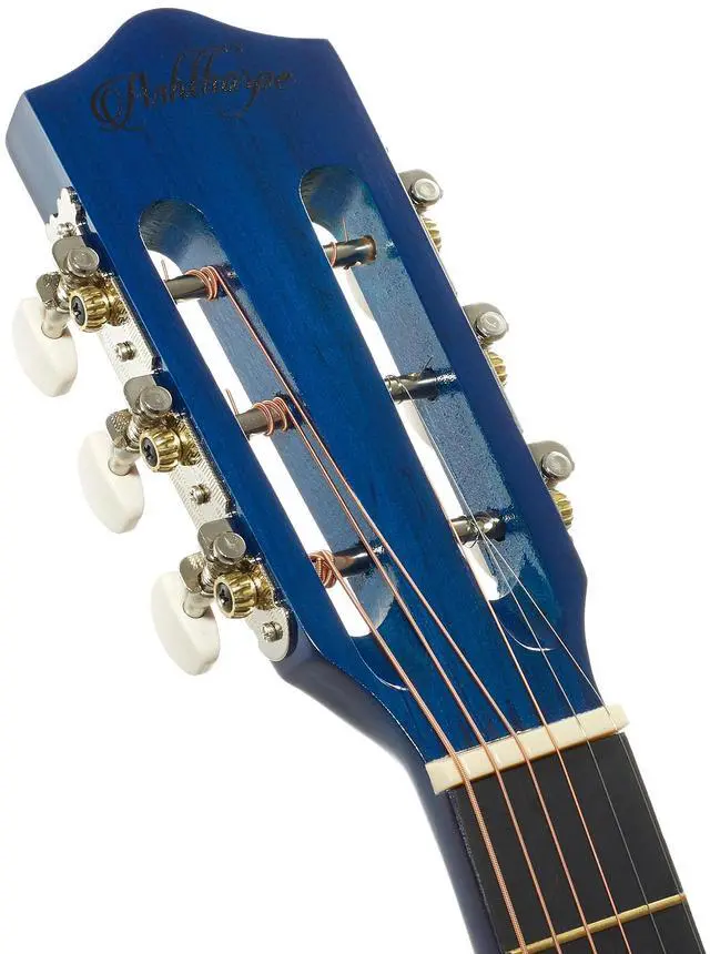 Alt view image 5 of 6 - Ashthorpe 38-inch Beginner Acoustic Guitar Package (Blue), Basic Starter Kit w/ Gig Bag, Strings, Strap, Tuner, Pitch Pipe, Picks