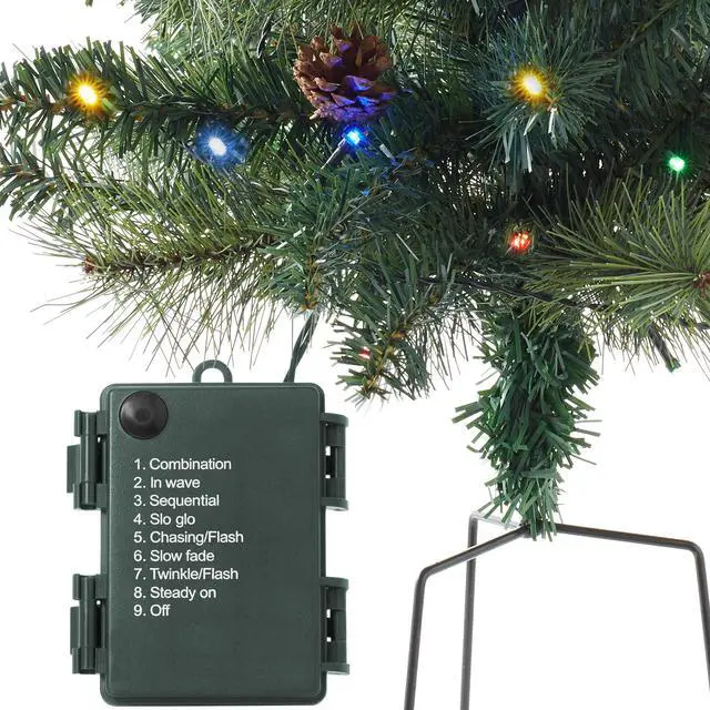 Alt view image 5 of 6 - Casafield Set of 2 - 24"  Outdoor Pathway Christmas Trees, Realistic Walkway Pre-Lit Holiday Decor with Pinecones and Multicolor LED Lights