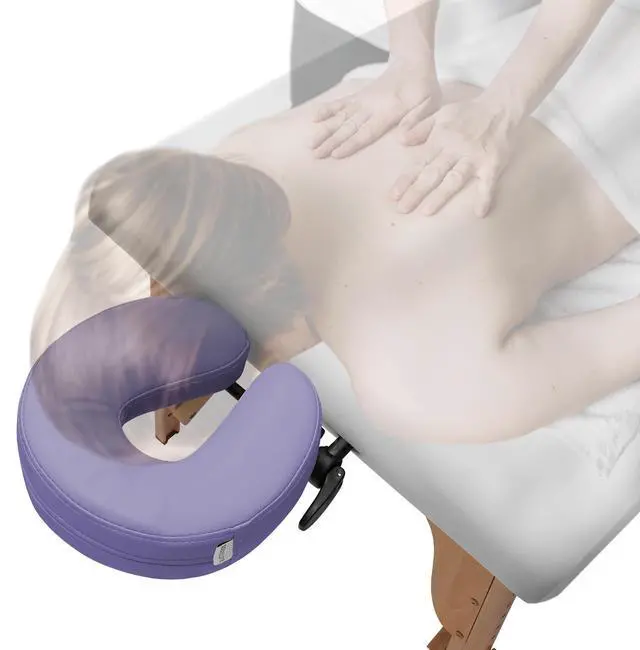 Alt view image 5 of 6 - Saloniture Adjustable Massage Table Face Cradle and Pillow 3" Foam - Lavender