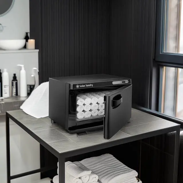 Alt view image 4 of 6 - Salon Sundry Professional Hot Towel Warmer Cabinet - Facial Spa and Salon Equipment - Black