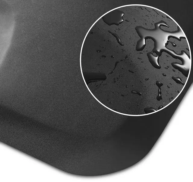 Alt view image 6 of 6 - Saloniture 3 ft. x 5 ft. Salon & Barber Shop Chair Anti-Fatigue Floor Mat - Black Rectangle - 1/2 in. Thick - 2 Pack