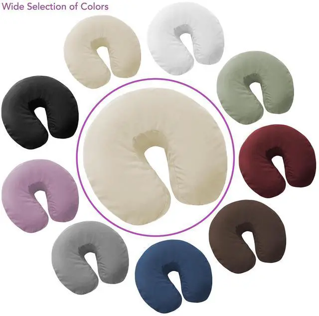 Alt view image 4 of 6 - Saloniture 4-Pack Premium Microfiber Face Cradle Covers - Ultra Soft Fitted Massage Table Cradle Cover - Burgundy