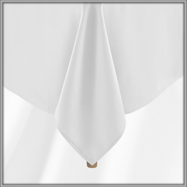 Alt view image 4 of 6 - Lann's Linens 10 Pack 60 x 126 Inch Rectangular Tablecloth, Washable Polyester Fabric Table Cloth for Dining Tables, Restaurants, Weddings - White