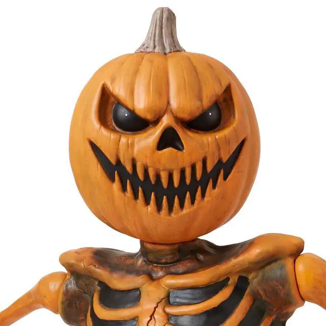 Alt view image 3 of 6 - BOO BOX 35" Groundbreaking Pumpkin Skeleton, Scary Outdoor Halloween Decorations for Yard