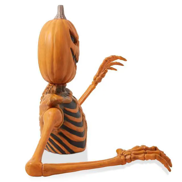 Alt view image 5 of 6 - BOO BOX 35" Groundbreaking Pumpkin Skeleton, Scary Outdoor Halloween Decorations for Yard