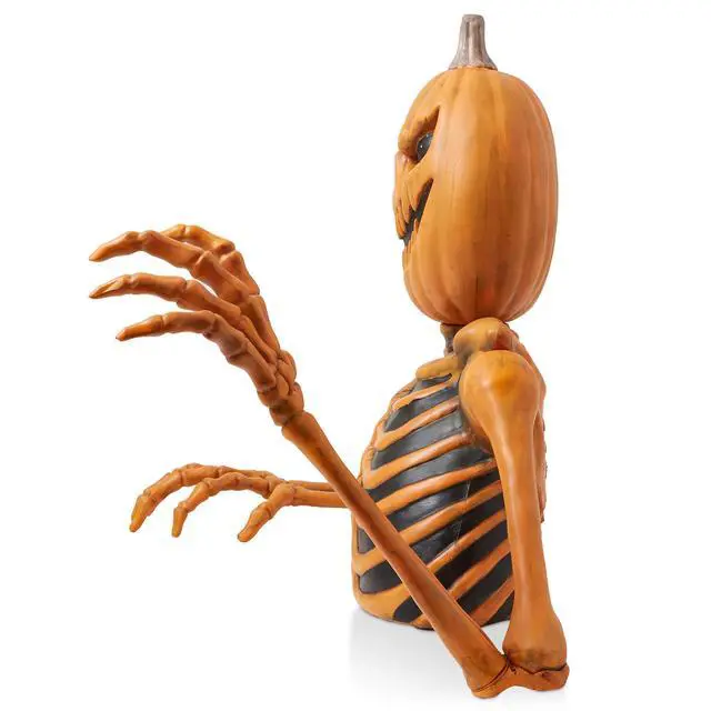 Alt view image 6 of 6 - BOO BOX 35" Groundbreaking Pumpkin Skeleton, Scary Outdoor Halloween Decorations for Yard
