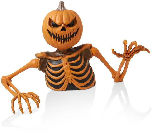 Main image of BOO BOX 35" Groundbreaking Pumpkin Skeleton, Scary Outdoor Halloween Decorations for Yard