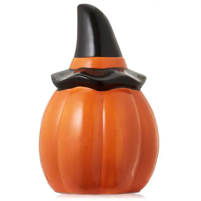 Alt view image 2 of 6 - Casafield Ceramic Halloween Jack o Lantern, Hand Painted Pre-Lit LED Pumpkin Tabletop Decor