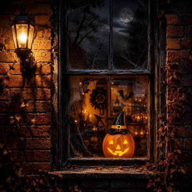 Alt view image 6 of 6 - Casafield Ceramic Halloween Jack o Lantern, Hand Painted Pre-Lit LED Pumpkin Tabletop Decor