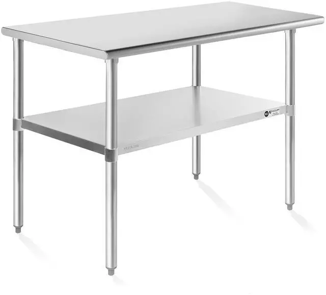 Main image of KUTLER Stainless Steel Table 24" x 48", NSF Commercial Kitchen Prep and Work Table with Undershelf