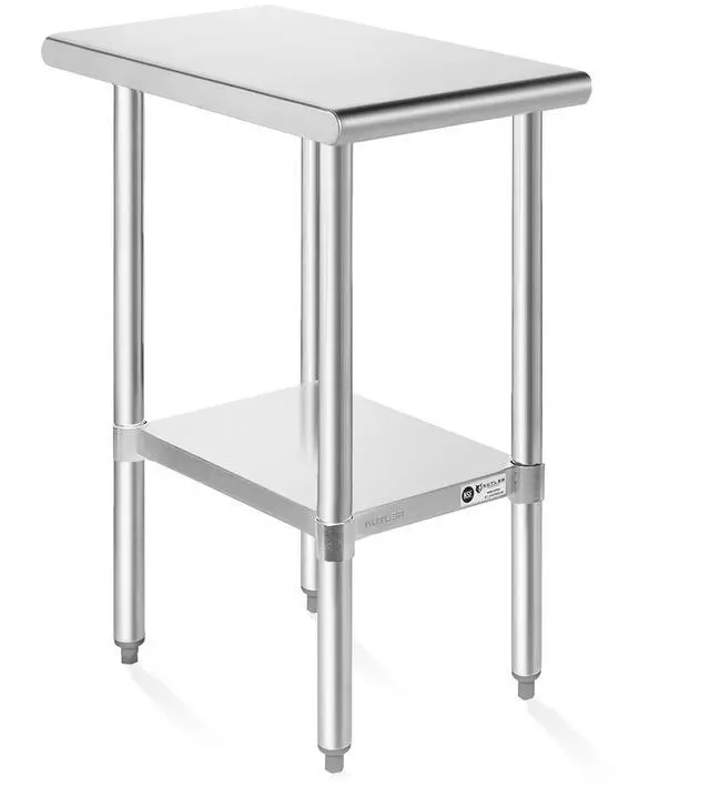 Main image of KUTLER Stainless Steel Table 30" x 12", NSF Commercial Kitchen Prep and Work Table with Undershelf
