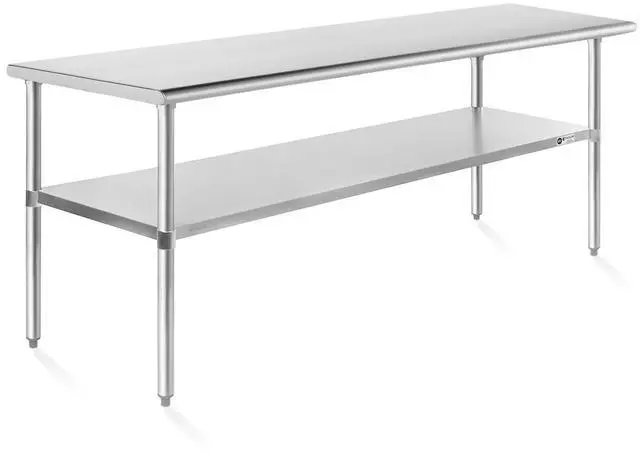 Main image of KUTLER Stainless Steel Table 30" x 72", NSF Commercial Kitchen Prep and Work Table with Undershelf