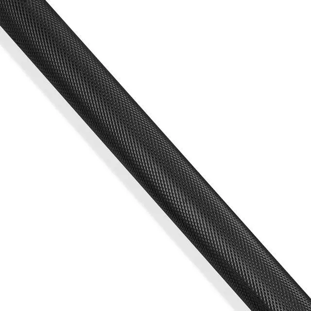 Alt view image 4 of 5 - Philosophy Gym 47" EZ Curl Barbell, 1" Curling Weight Bar with Star Collars, 480LB Capacity - Black