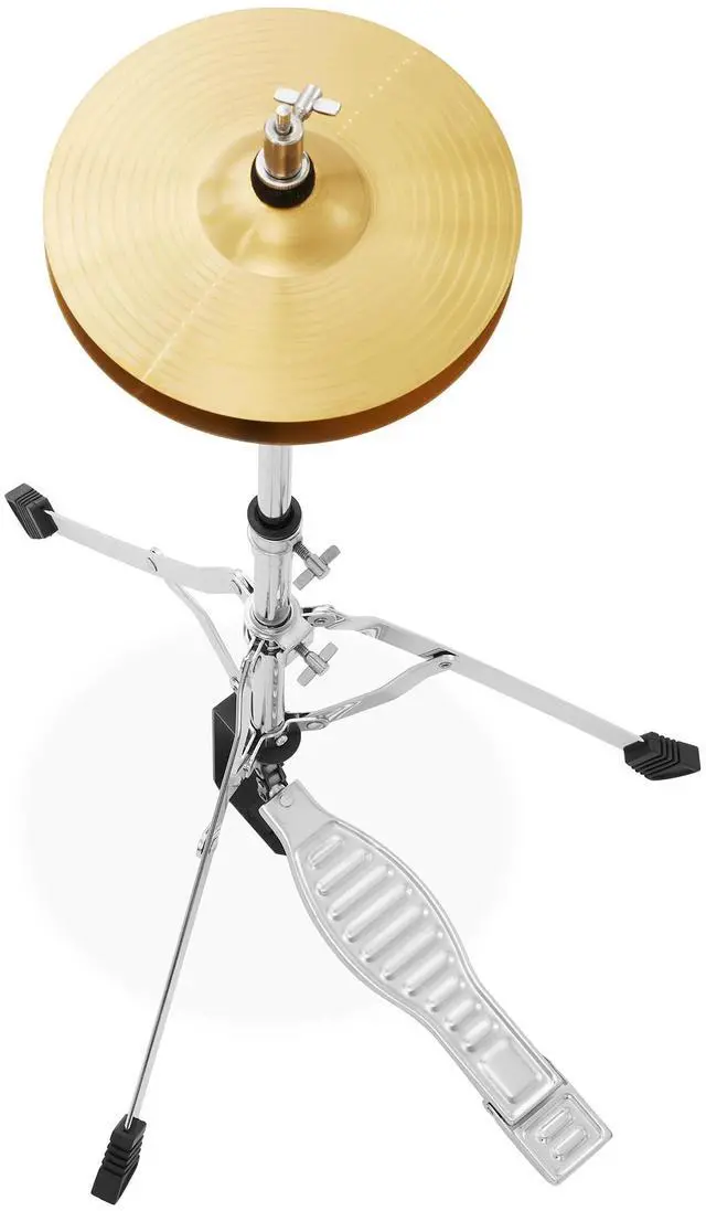 Alt view image 6 of 6 - Gammon Percussion 5-Piece Junior Starter Drum Kit with Cymbals, Hardware, Sticks, & Throne - Purple