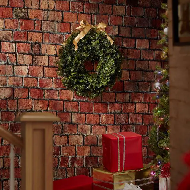 Alt view image 5 of 6 - Casafield 30" Fir Artificial Christmas Wreath Holiday Décor, 220 PVC Tips for Front Door, Window, or Mantel