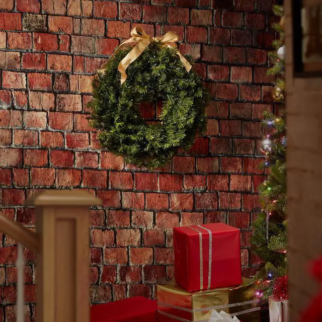 Alt view image 5 of 6 - Casafield 36" Fir Artificial Christmas Wreath Holiday Décor, 300 PVC Tips for Front Door, Window, or Mantel