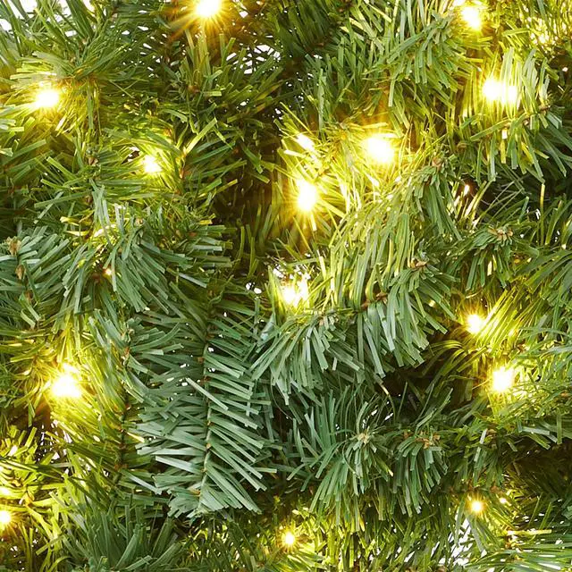 Alt view image 6 of 6 - Casafield 36" Pre-Lit Fir Artificial Christmas Wreath Holiday Décor, 150 LED Lights, 300 PVC Tips for Front Door, Window, or Mantel
