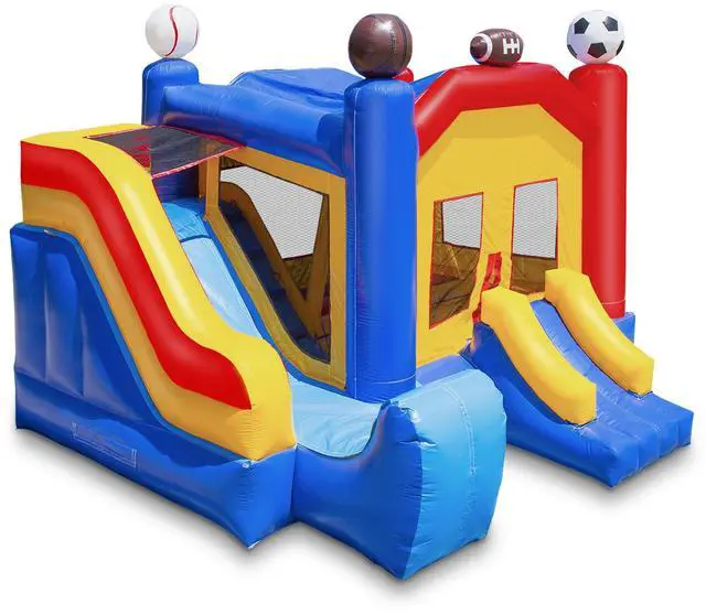 Main image of Cloud 9 Commercial Grade Sports Bounce House with Slide - 100% PVC 18' x 17' Bouncer - Inflatable Only