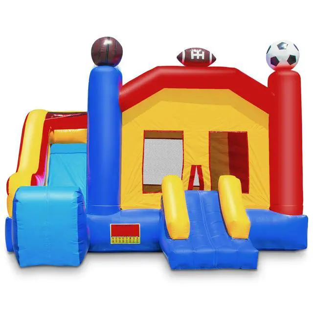 Alt view image 2 of 6 - Cloud 9 Commercial Grade Sports Bounce House with Slide - 100% PVC 18' x 17' Bouncer - Inflatable Only