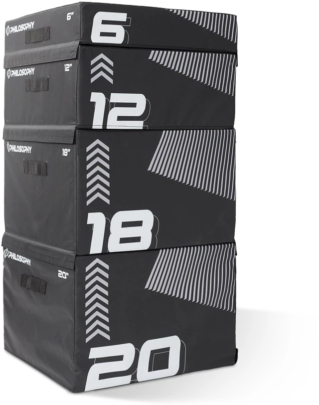 Alt view image 6 of 6 - Philosophy Gym Soft Foam Plyo Box - 12", Stackable Plyometric Jump Box for Home Gym, HIIT, Jumps, Step-Ups, Agility and Strength Training