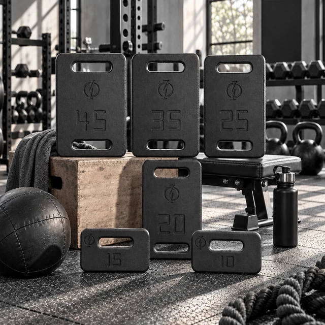 Alt view image 6 of 6 - Philosophy Gym Cast Iron Ruck Weight - 20 LB Weighted Fitness Plate with Handle