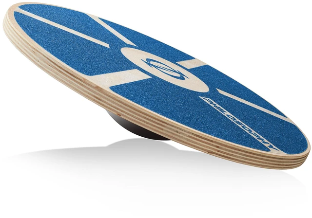 Alt view image 2 of 6 - Philosophy Gym Wobble Balance Board, Round Wooden Exercise Trainer for Adults, Core Strength - Blue