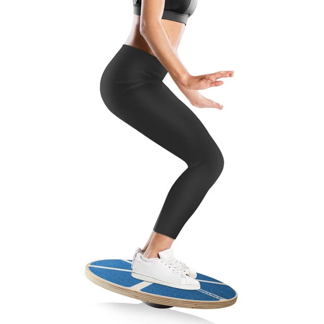 Alt view image 6 of 6 - Philosophy Gym Wobble Balance Board, Round Wooden Exercise Trainer for Adults, Core Strength - Blue