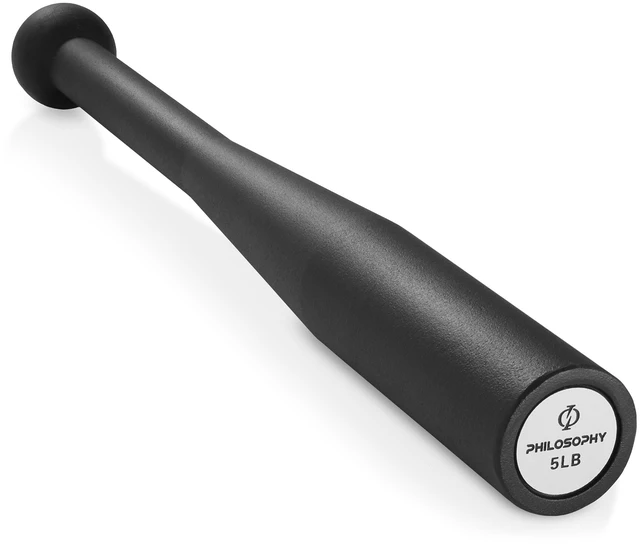 Main image of Philosophy Gym 5 LB Indian Club - Weighted Steel Exercise Club Bell, Arm Strength Trainer, Single Club
