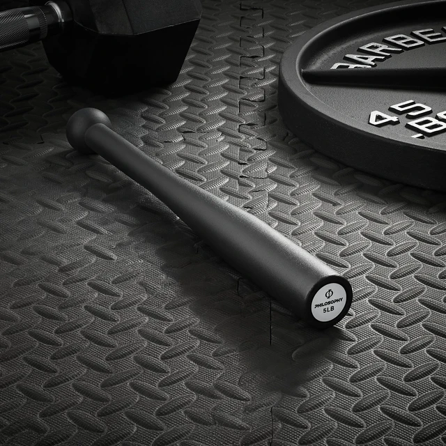 Alt view image 6 of 6 - Philosophy Gym 5 LB Indian Club - Weighted Steel Exercise Club Bell, Arm Strength Trainer, Single Club