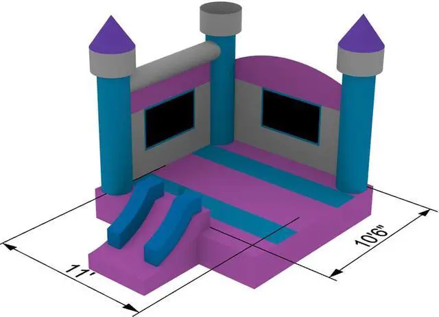 Alt view image 7 of 13 - Inflatable HQ Commercial Grade Bounce House 100% PVC Castle Jumper Inflatable Only
