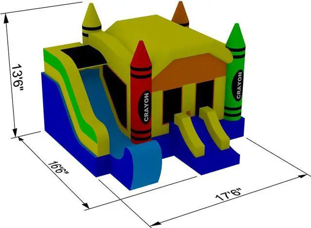 Alt view image 6 of 6 - Inflatable HQ Commercial Grade Bounce House 100% PVC Crayon Jump Inflatable Only