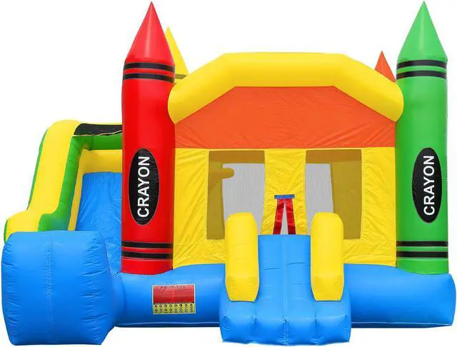 Alt view image 3 of 6 - Inflatable HQ Commercial Grade Crayon Castle Bounce House 100% PVC with Blower and Slide