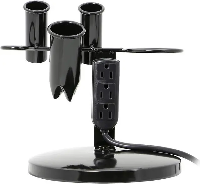 Main image of Saloniture Tabletop Blow Dryer & Hair Iron Holder - Salon Appliance Stand w/ 3 Outlets