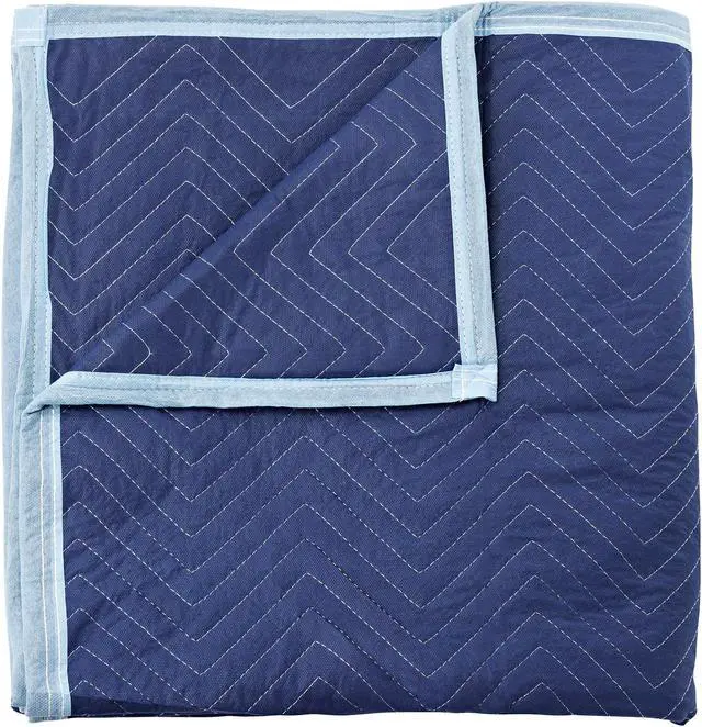 Alt view image 3 of 5 - Sure-Max Moving & Packing Blanket - Deluxe Pro - 80" x 72" (40 lb/dz weight) - Professional Quilted Shipping Furniture Pad Royal Blue - 1 Blanket