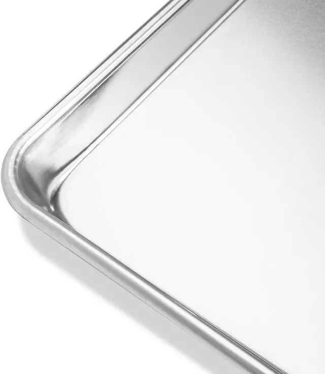 Alt view image 4 of 8 - Last Confection 6 Cookie Baking Sheets 13" x 18" - Rimmed Aluminum Jelly Roll Trays - Half Sheet Pans