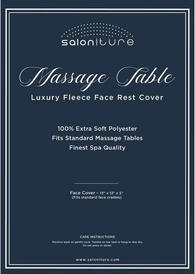 Alt view image 4 of 5 - Saloniture Fleece Massage Table Face Cradle Cover - Facial Bed Headrest Pillow