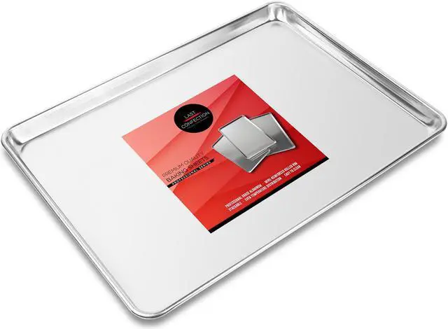 Alt view image 2 of 6 - Last Confection 12 Cookie Baking Sheets 15" x 21" - Rimmed Aluminum Jelly Roll Trays - Three-Quarter Sheet Pans
