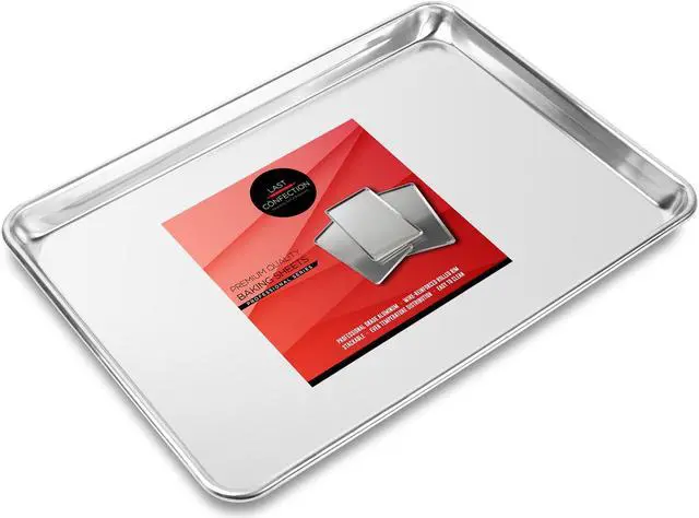 Alt view image 2 of 8 - Last Confection 6 Cookie Baking Sheets 13" x 18" - Rimmed Aluminum Jelly Roll Trays - Half Sheet Pans