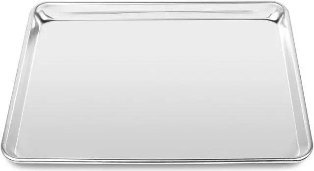Alt view image 3 of 8 - Last Confection 6 Cookie Baking Sheets 13" x 18" - Rimmed Aluminum Jelly Roll Trays - Half Sheet Pans