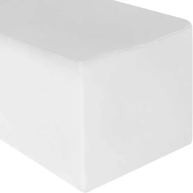 Main image of Lann's Linens - 8' Premium Fitted Tablecloth for 96" x 30" Rectangular Table - Wedding / Banquet / Trade Show - Polyester Cloth Fabric Cover - White