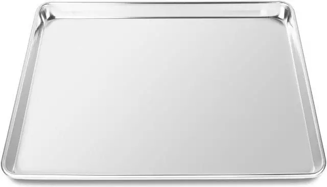 Alt view image 3 of 6 - Last Confection 12 Cookie Baking Sheets 15" x 21" - Rimmed Aluminum Jelly Roll Trays - Three-Quarter Sheet Pans