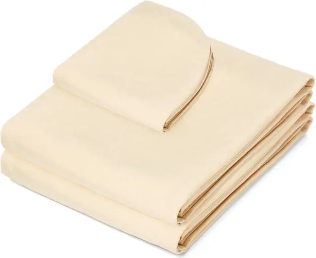 Alt view image 2 of 6 - Saloniture 3-Piece Microfiber Massage Table Sheet Set - Premium Facial Bed Cover - Includes Flat and Fitted Sheets with Face Cradle Cover - Natural