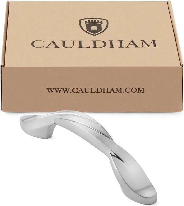 Alt view image 4 of 7 - Cauldham 25 Pack Solid Braided Kitchen Cabinet Pulls Handles (3" Hole Centers) - Drawer/Door Hardware - Style M260 - Satin Nickel