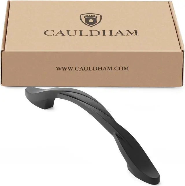 Alt view image 4 of 7 - Cauldham 10 Pack Solid Braided Kitchen Cabinet Pulls Handles (5" Hole Centers) - Drawer/Door Hardware - Style M260 - Matte Black