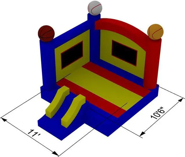 Alt view image 7 of 14 - Inflatable HQ Commercial Grade Sports Bounce House 100% PVC with Blower