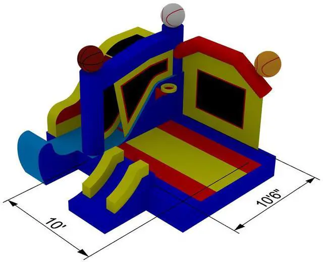 Alt view image 7 of 7 - Inflatable HQ Commercial Grade Bounce House Sports Castle 100% PVC with Blower and Slide