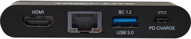 Alt view image 3 of 20 - Tripp Lite U444-T6N-H4GUBC Docking Station - for Notebook/Tablet PC/Desktop PC/Smartphone - 100 W - USB 3.1 Type C - 3 x USB Ports - 1 x USB 3.0 - Network (RJ-45) - HDMI - Thunderbolt - Wired