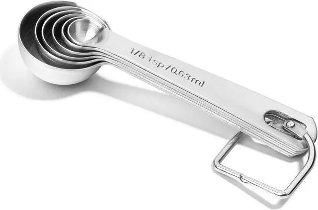 Alt view image 4 of 6 - Last Confection Stainless Steel Measuring Spoons, Set of 6 for Dry Spices and Liquid Cooking & Baking Ingredients