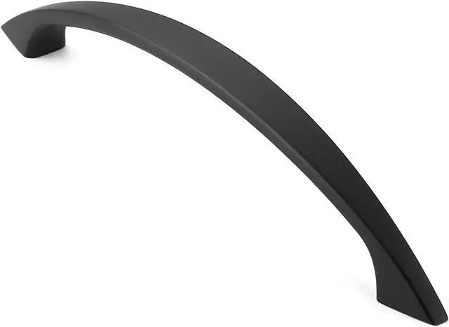 Main image of Cauldham 10 Pack Solid Kitchen Cabinet Arch Pulls Handles (5" Hole Centers) - Curved Drawer/Door Hardware - Style M243 - Matte Black